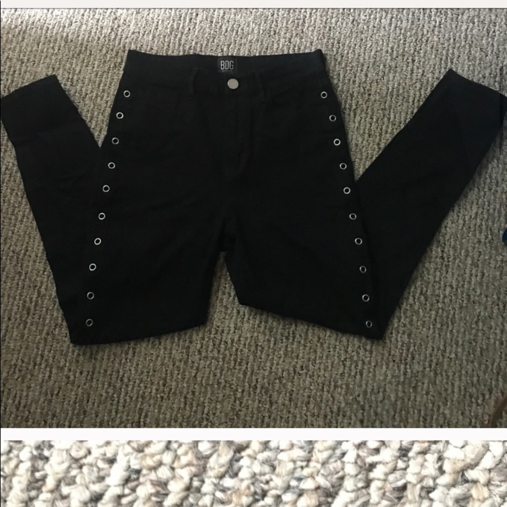 BDG cropped twig jeans with eyelets
